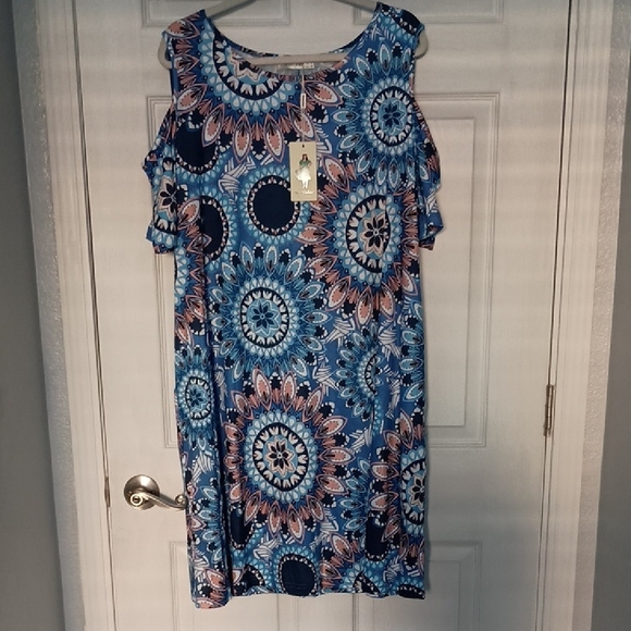 Nemidor Dresses & Skirts - New! Nemidor Size 20 Boho Mandala Print Cold Shoulder Midi Dress (z100)